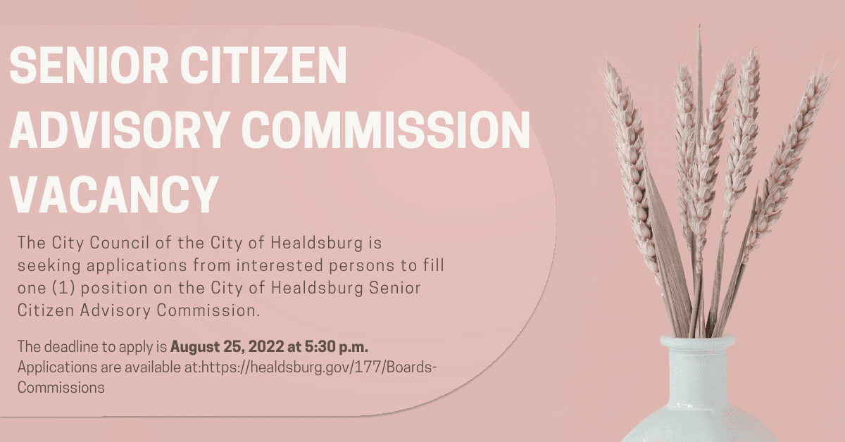 Senior Citizen Advisory Commission Vacancy