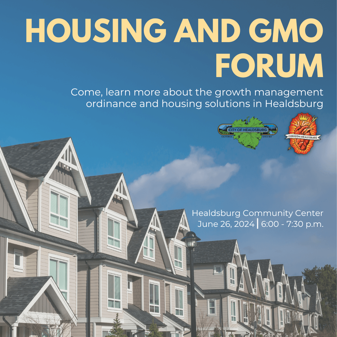 Blue sky with houses in the front.