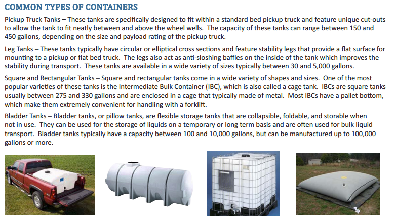Recycled Water container information 