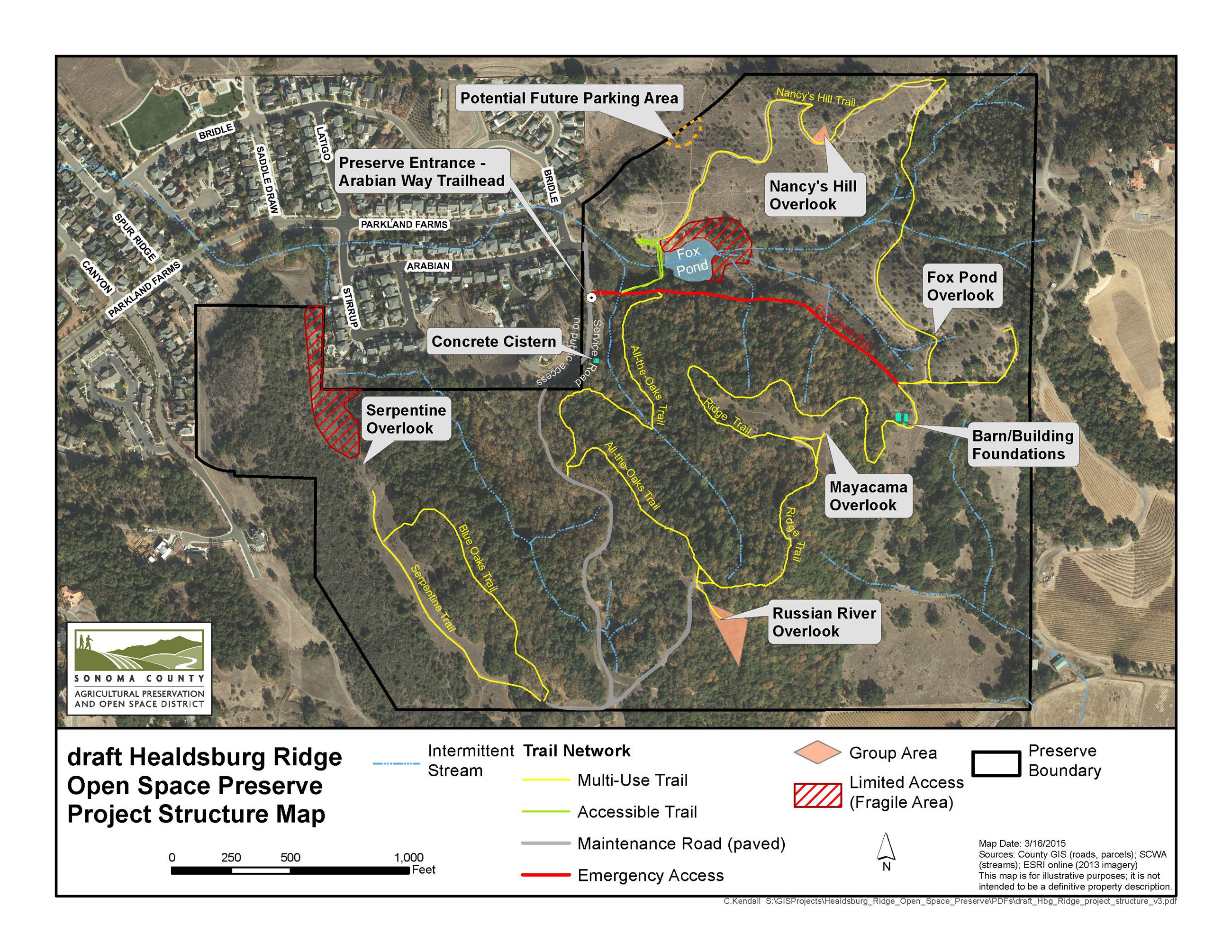 Healdsburg Ridge Project Map Opens in new window
