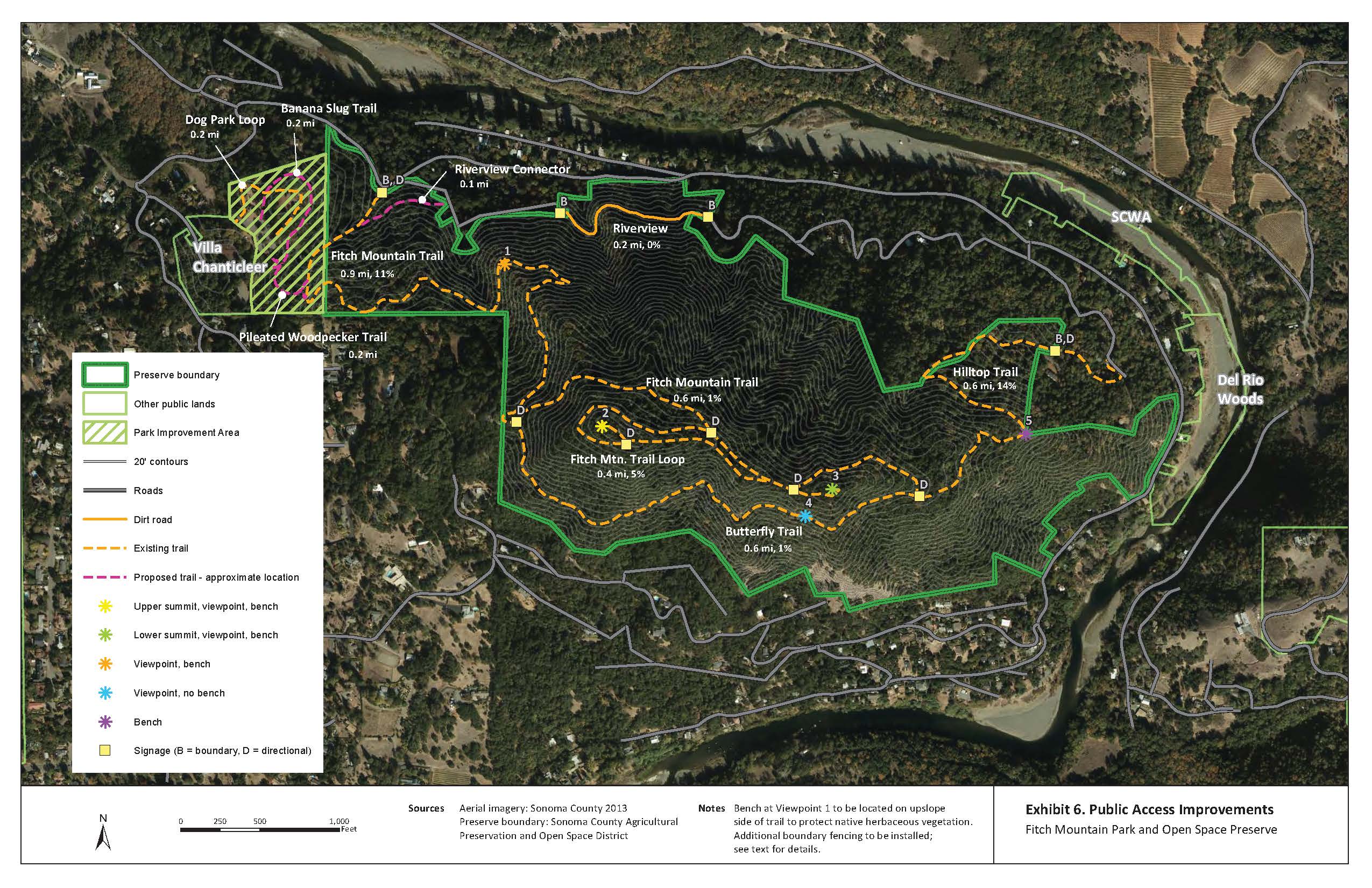 Fitch Mountain Trail Map Opens in new window